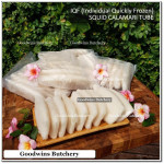 Calamari SQUID TUBE cumi tabung IQF (Individual Quickly Frozen) price/pack 1kg 6-8pcs